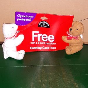 New Hallmark Bear Greeting Card Clips